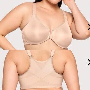 Glamorise Front-Closure Posture Back WonderWire Bra